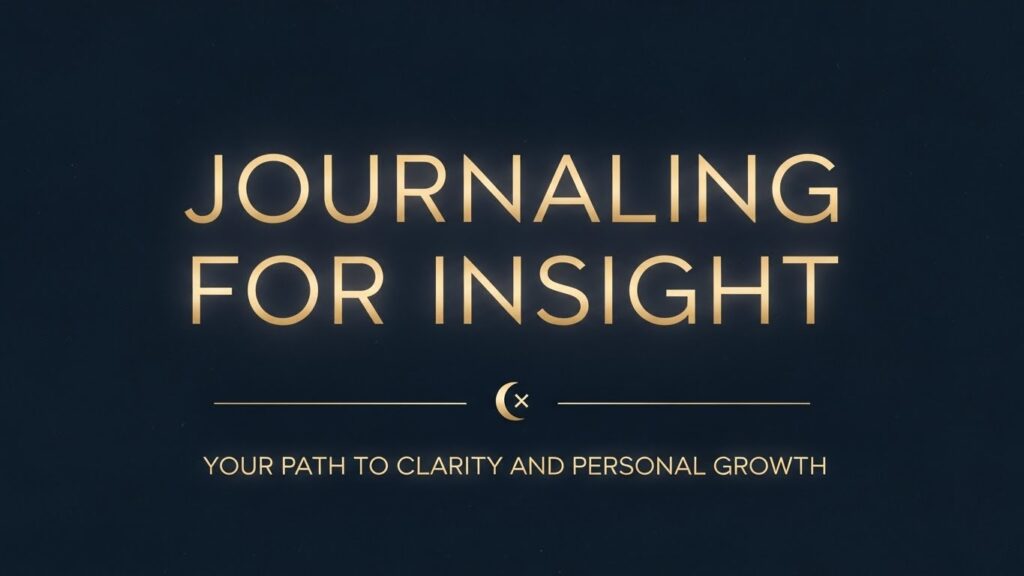 Journaling for insight featured image with bold typography on dark indigo background