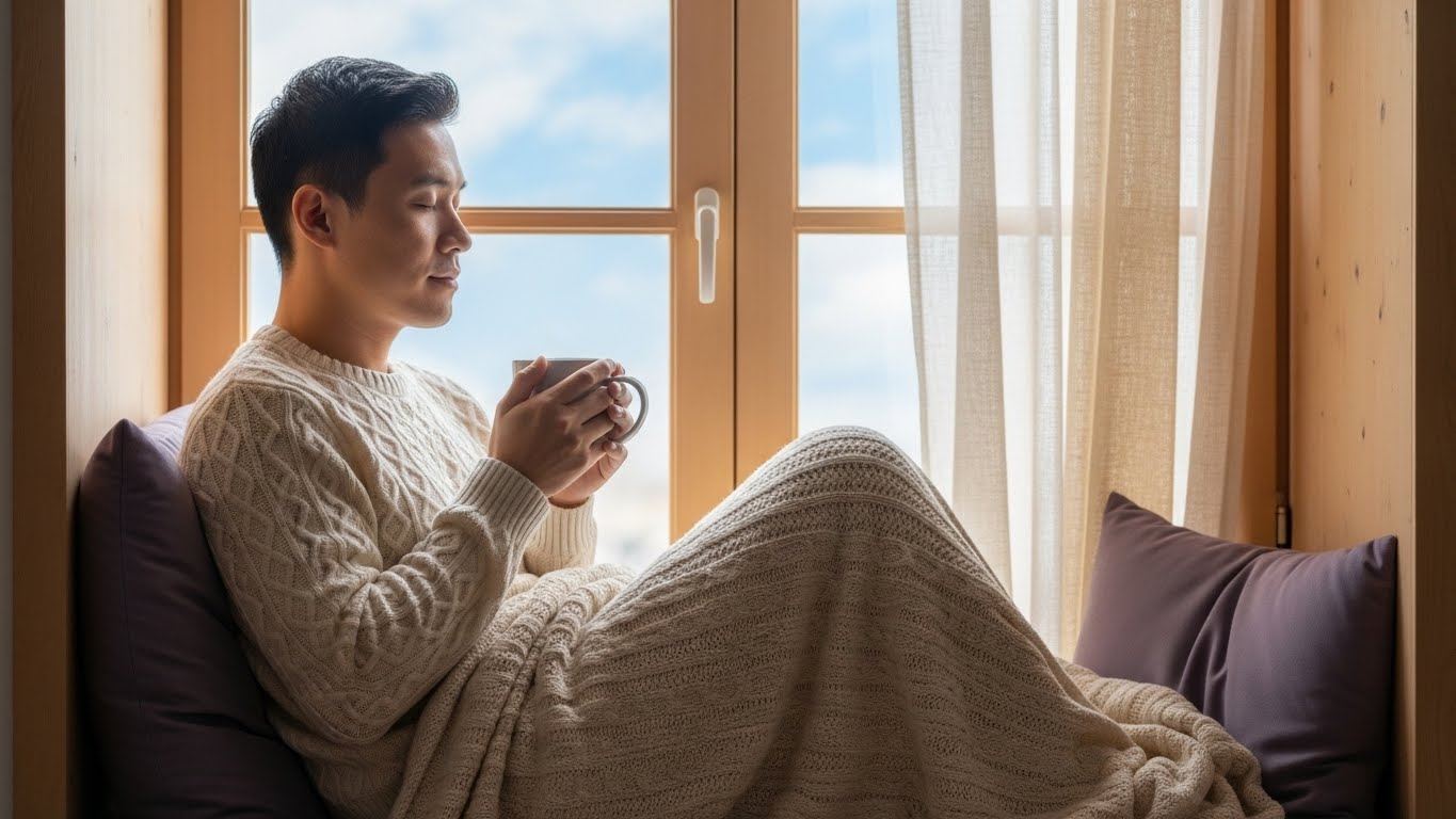 Quiet your mind: Finding stillness in a peaceful window nook.