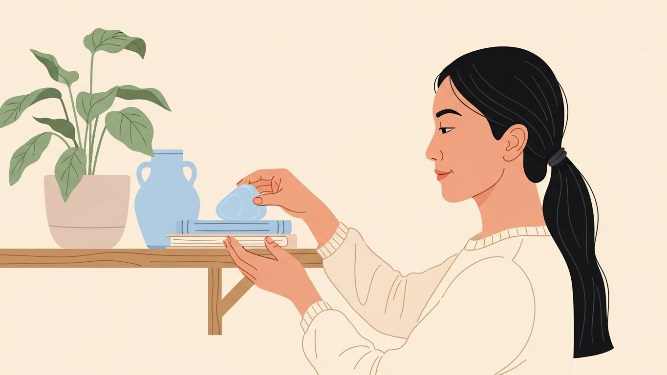 ARelease mental clutter: Creating intentional simplicity.