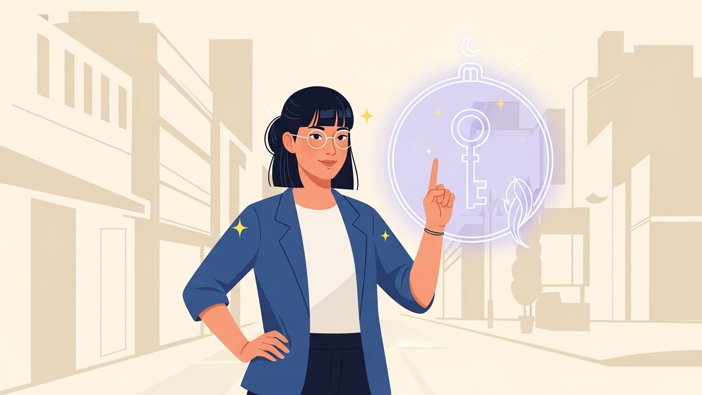 dream interpretation steps: A person confidently taking action in daily life, guided by insight.